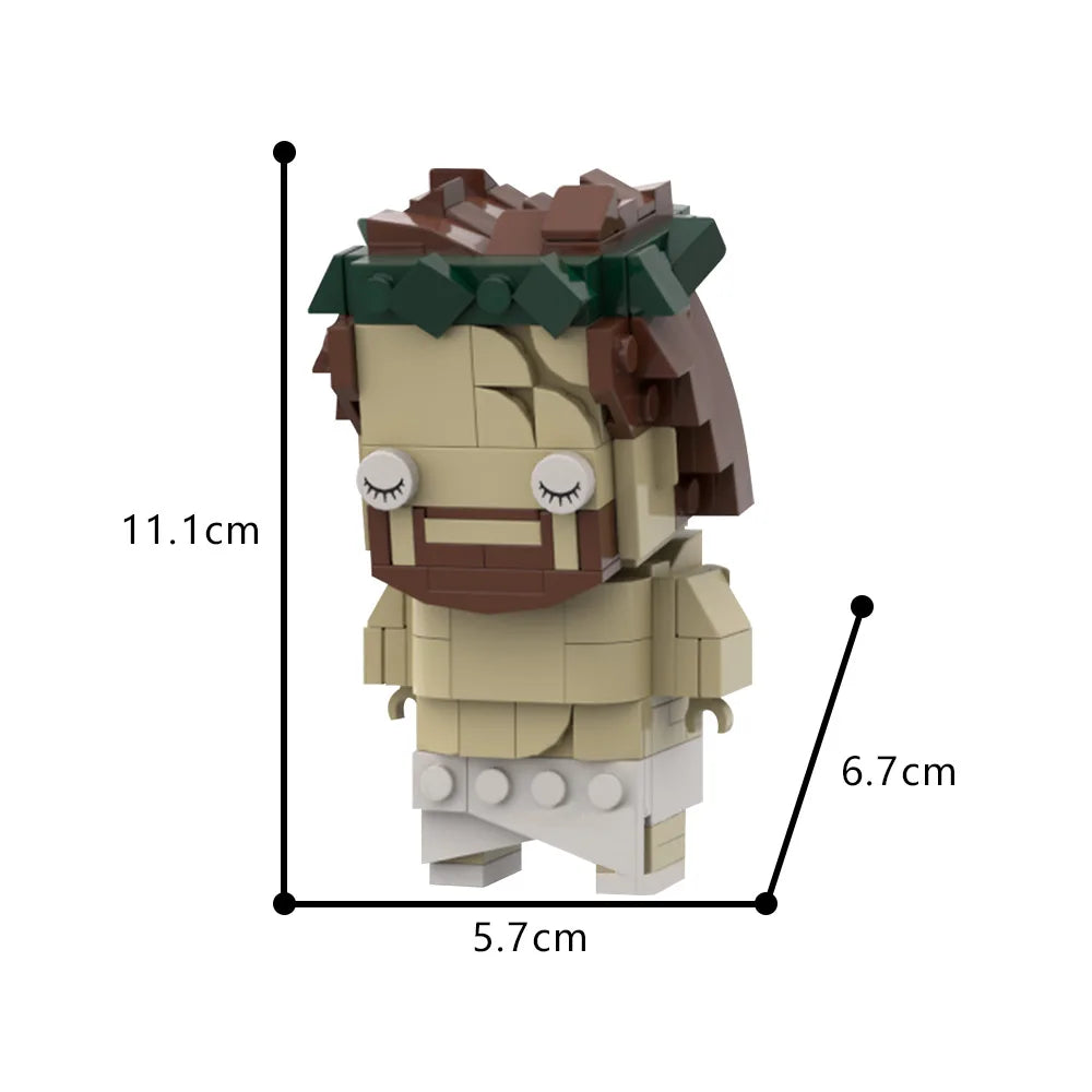 A mesma peça com as medidas: 11,1 cm de altura, 5,7 cm de largura e 6,7 cm de profundidade